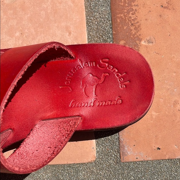Red Leather Sandals - Picture 5 of 5